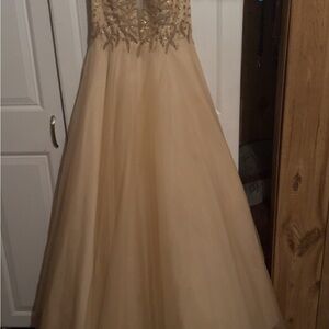 Elegant Gold Prom Dress
